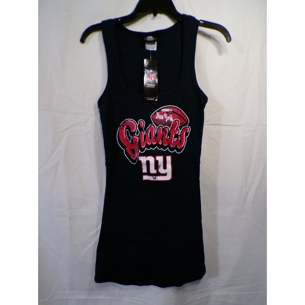 Team Apparel Women's Giants Scoop Tank Top Sz L Black Glitter Logo